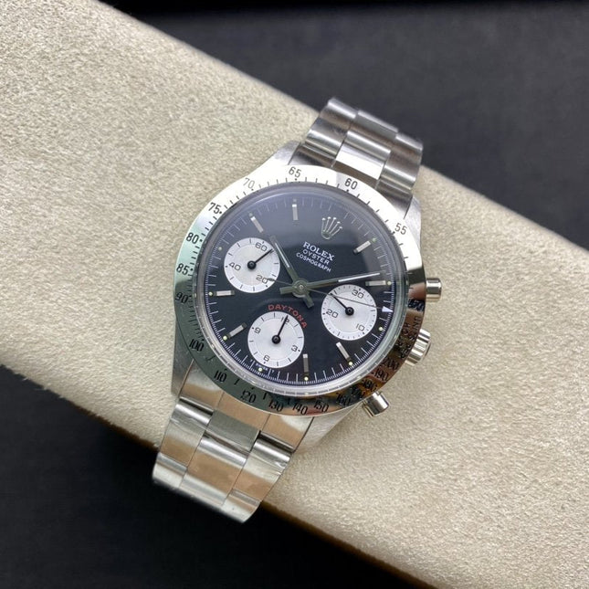 DAYTONA 37MM VINTAGE STEEL CASE BLACK DIAL