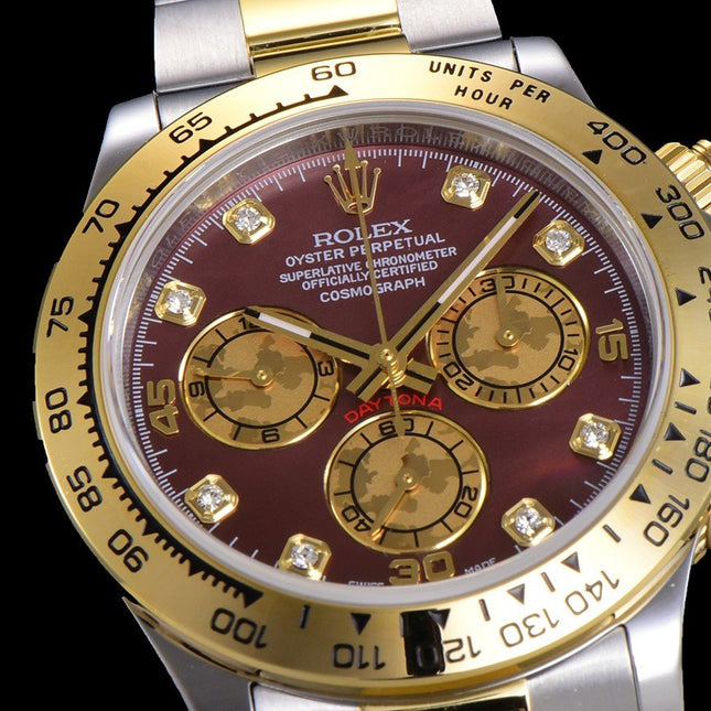 DAYTONA CUSTOM TWO-TONE RED PEARL DIAL