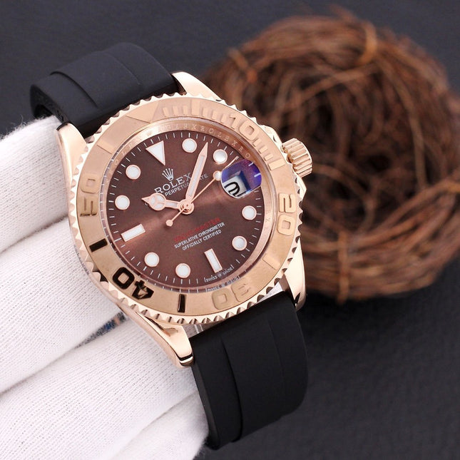 YACHT-MASTER STEEL CASE RUBBER STRAP