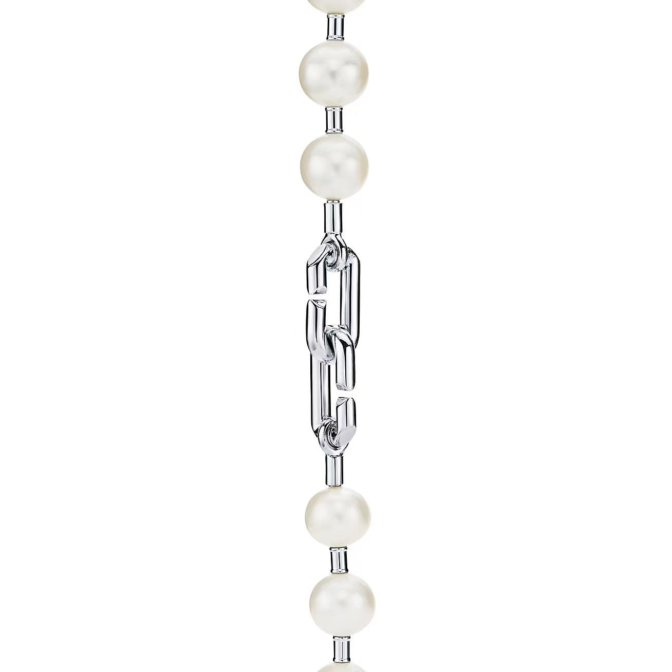 HARDWARE PEARL WRAP NECKLACE