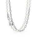HARDWARE PEARL WRAP NECKLACE