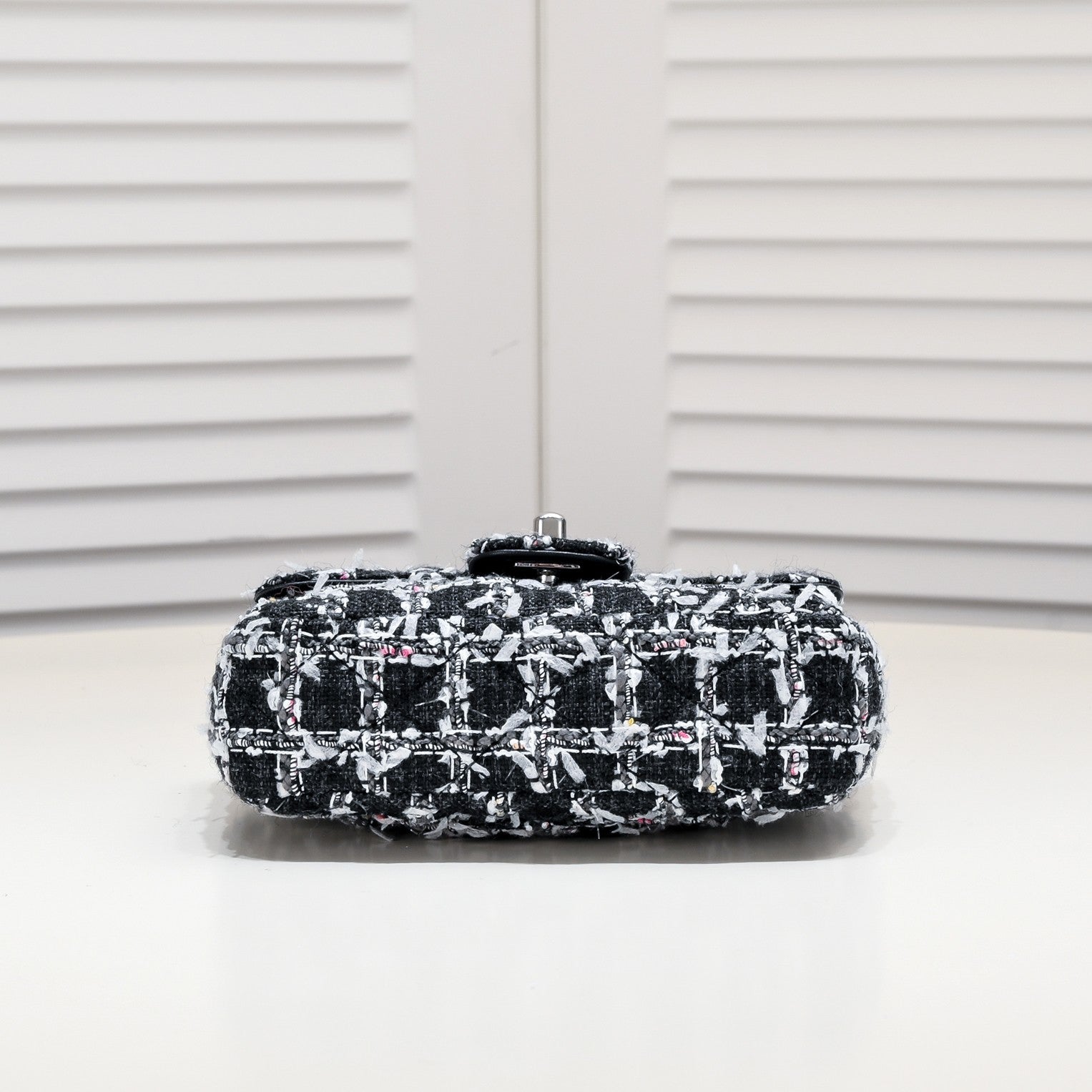 MINI FLAP BAG TWEED 8055 BLACK
