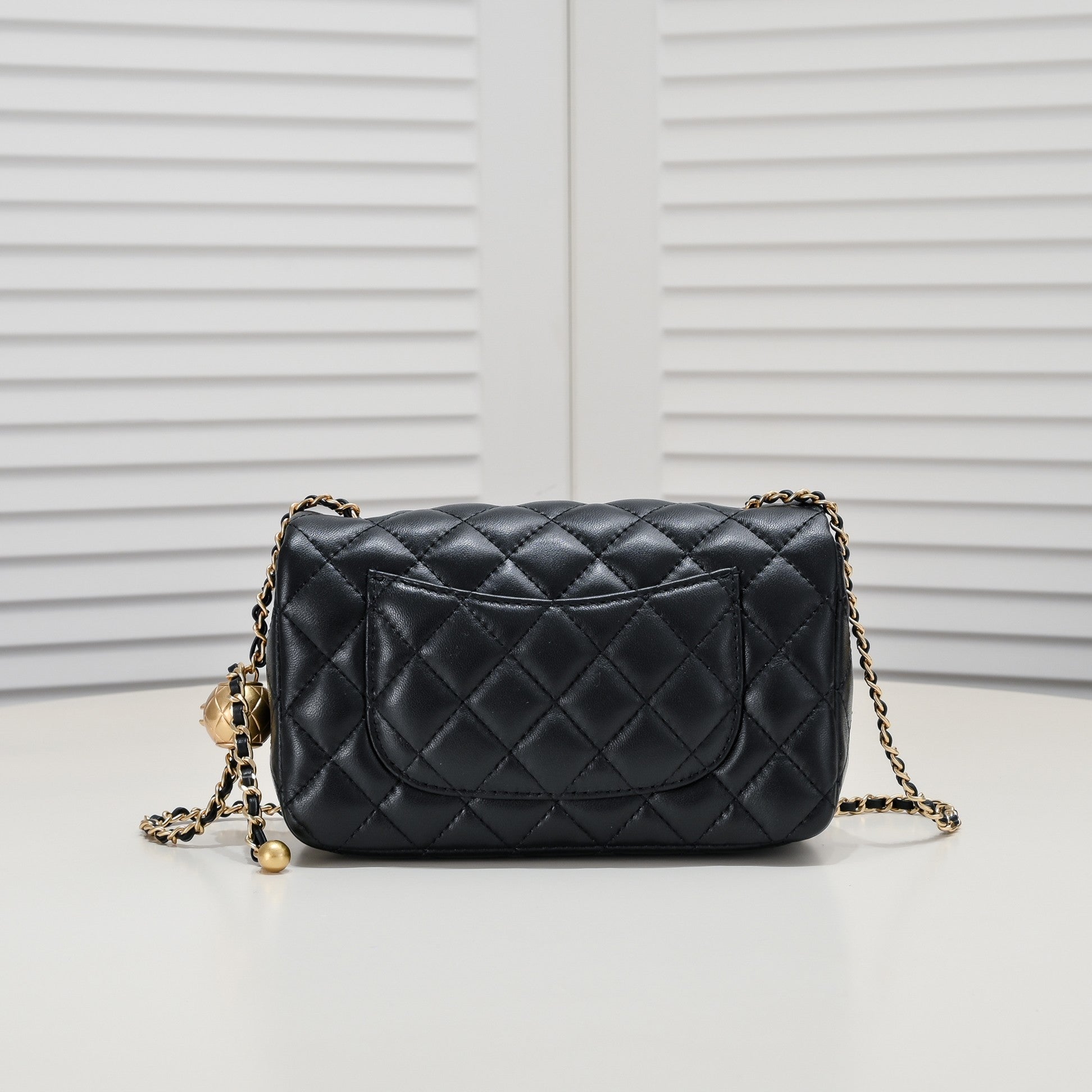 FLAP BAG 20CM 1787 BLACK GOLD