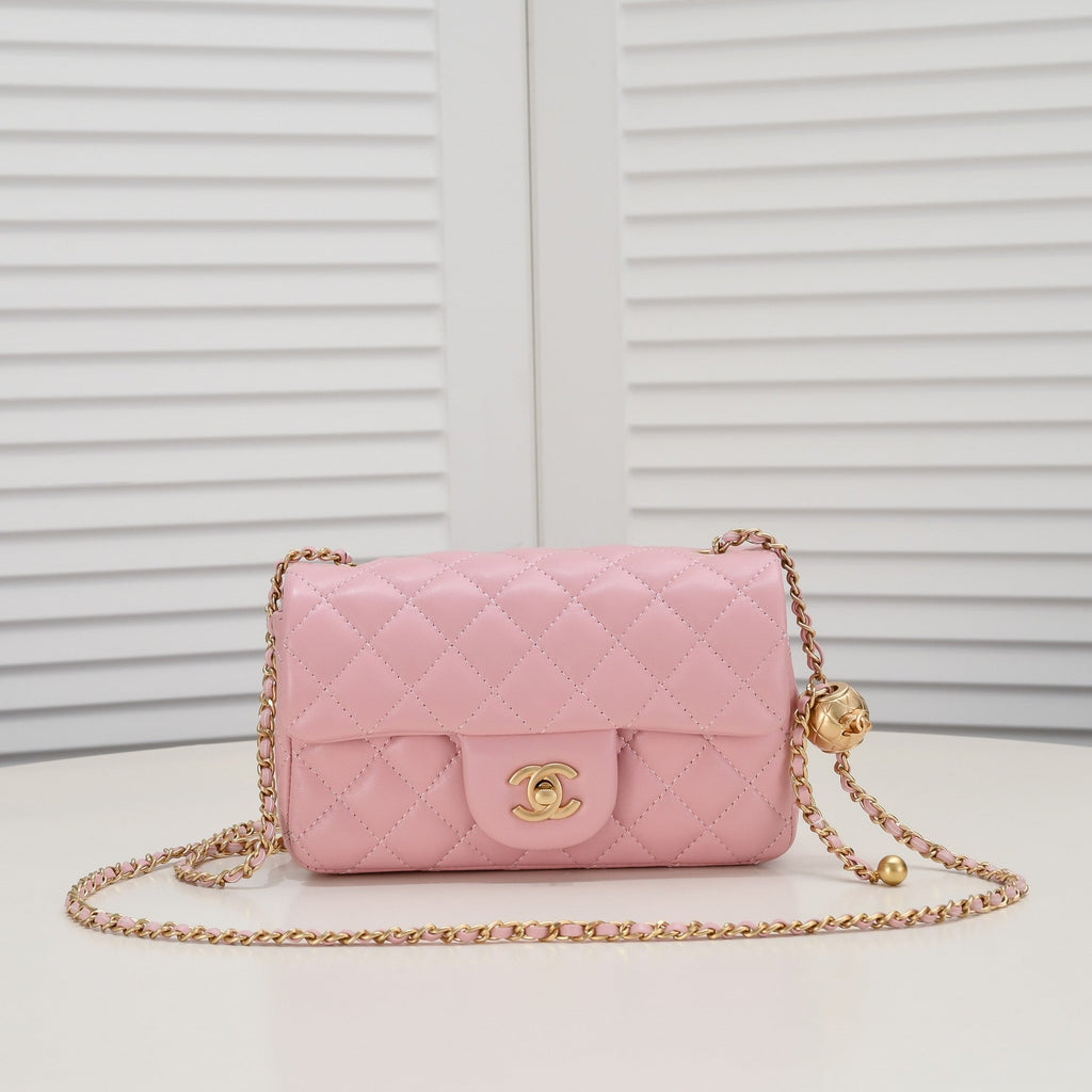 FLAP BAG 20CM 1787 PINK GOLD