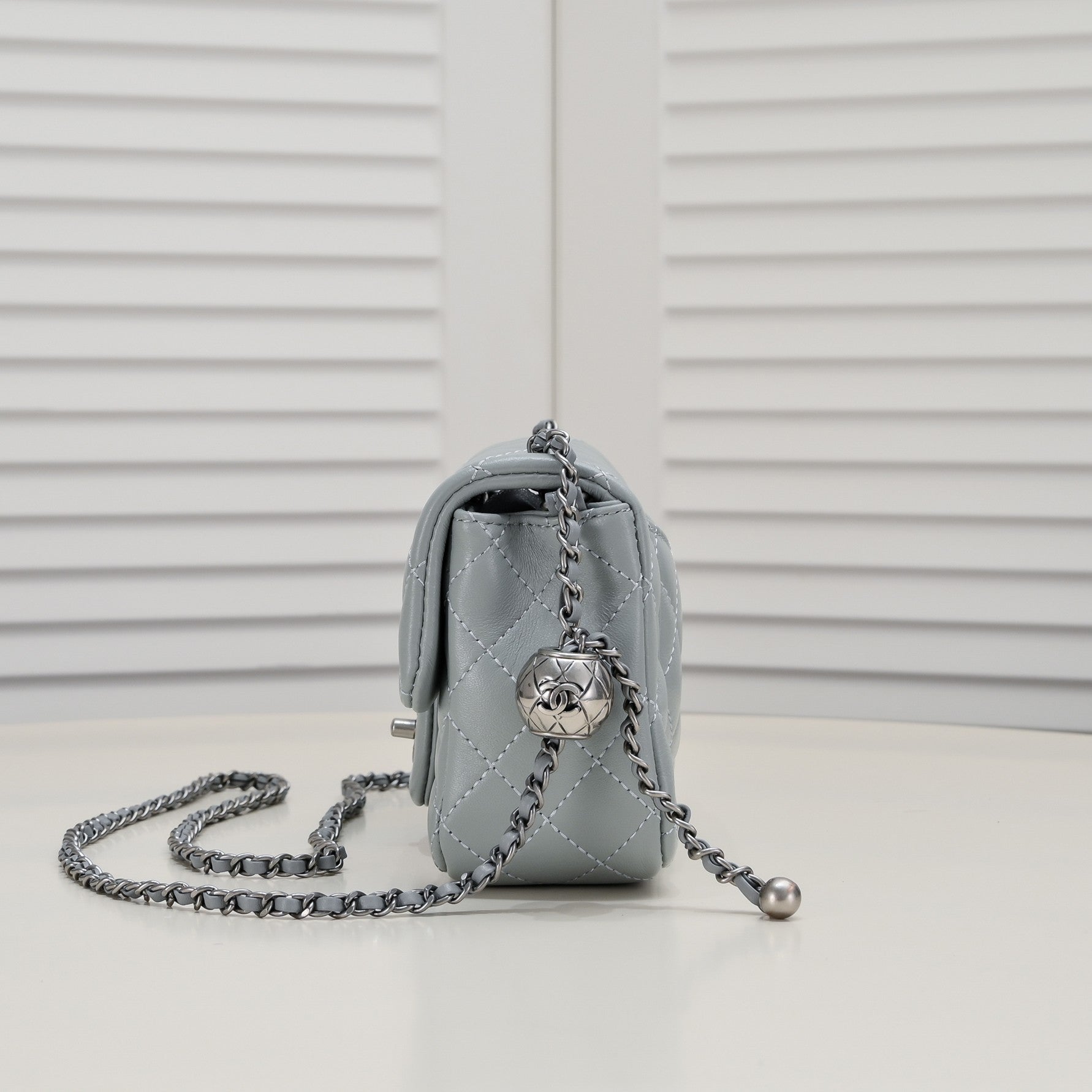 FLAP BAG 20CM 1787 GREY SILVER