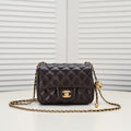 SMALL FLAP BAG 17CM 1786 BROWN GOLD