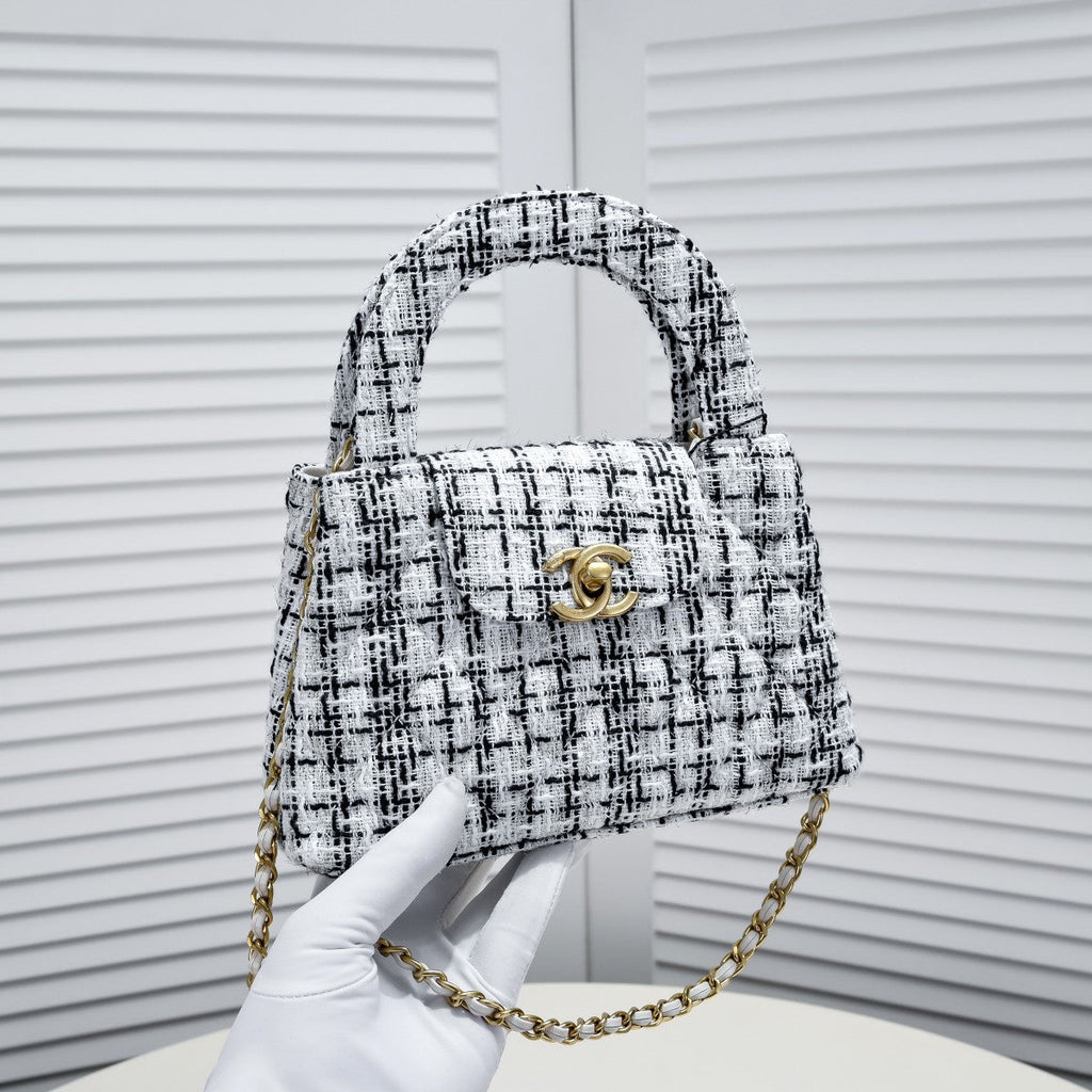 TWEED FABRIC 19CM 6170 WHITE