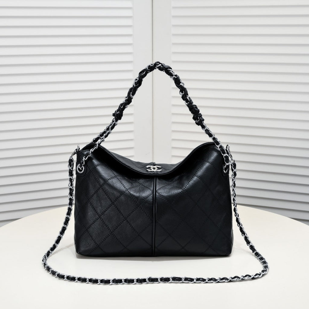 CLASSIC BLACK SILVER ARMPIT TOTE 8061