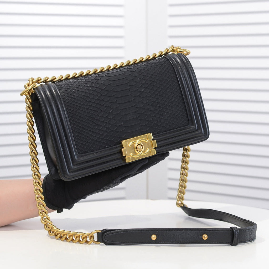 SNAKE PRINT LEBOY 67086 BLACK
