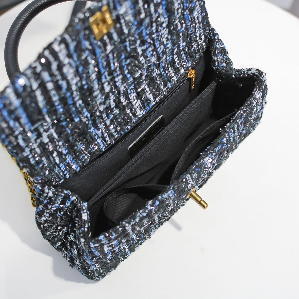 TWEED FABRIC 26CM 92991 BLACK