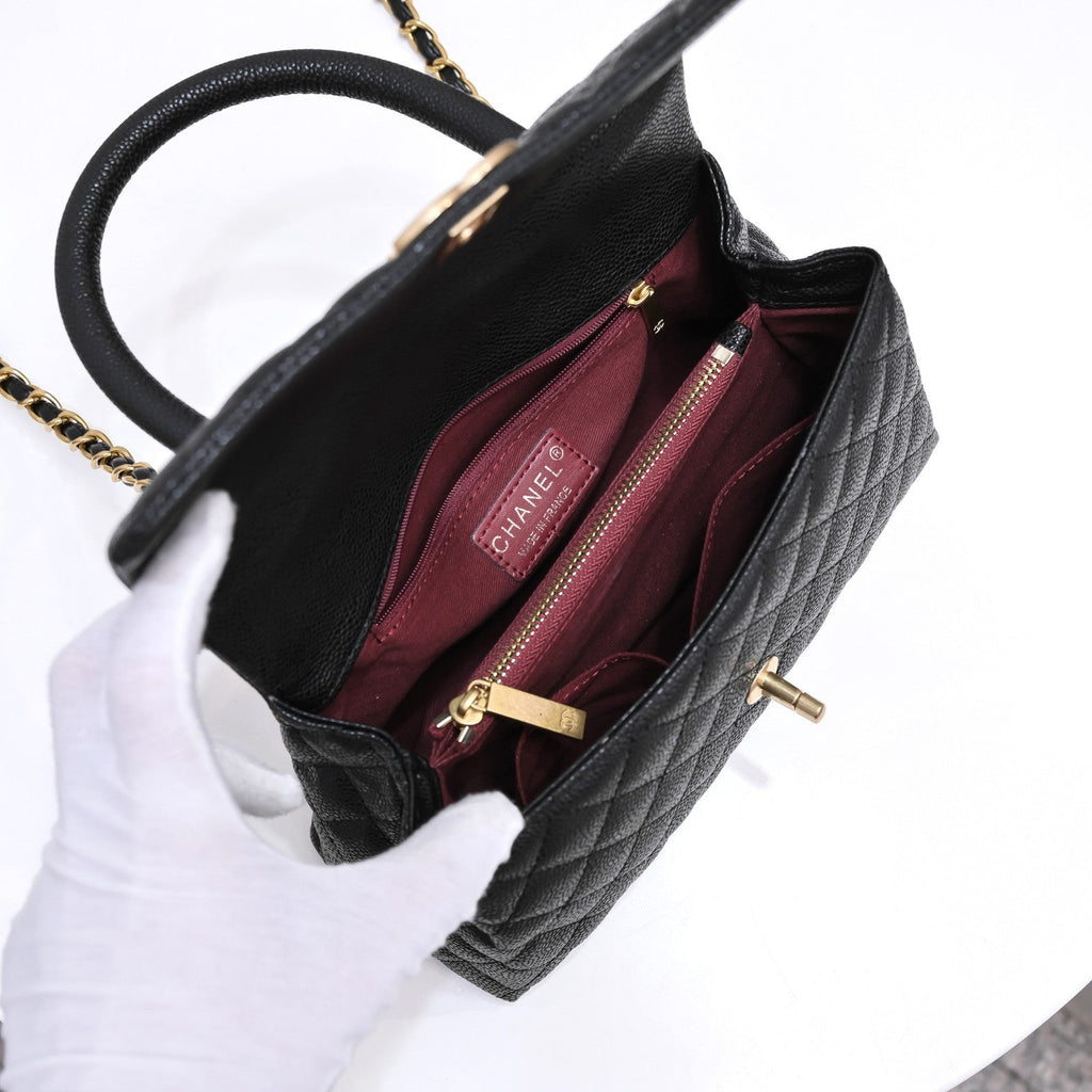 QUILTED CAVIAR 26CM 92991 BLACK