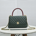 QUILTED CAVIAR 28CM 92992 DARK GREEN