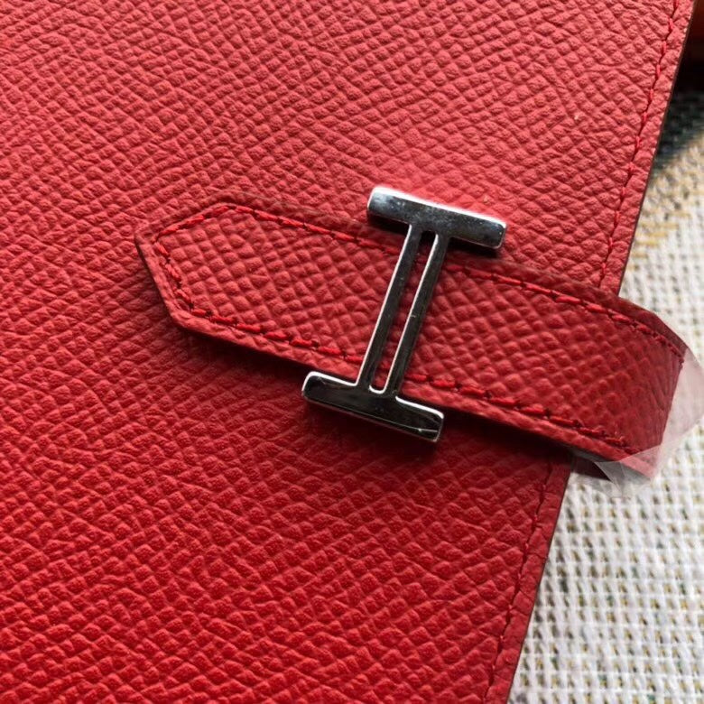 BEARN LONG 17 WALLET IN RUBY RED EPSOM LEATHER
