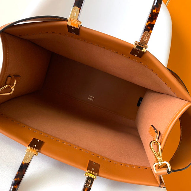 Fend Sunshine Medium Bag 35 Tan Leather