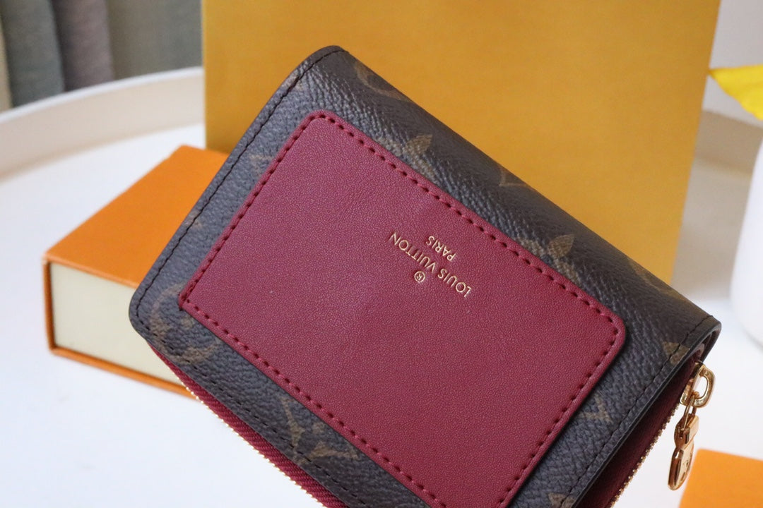 LV 25S LOU WALLET 11 IN FUCHSIA PINK MONOGRAM COATED CALFSKIN