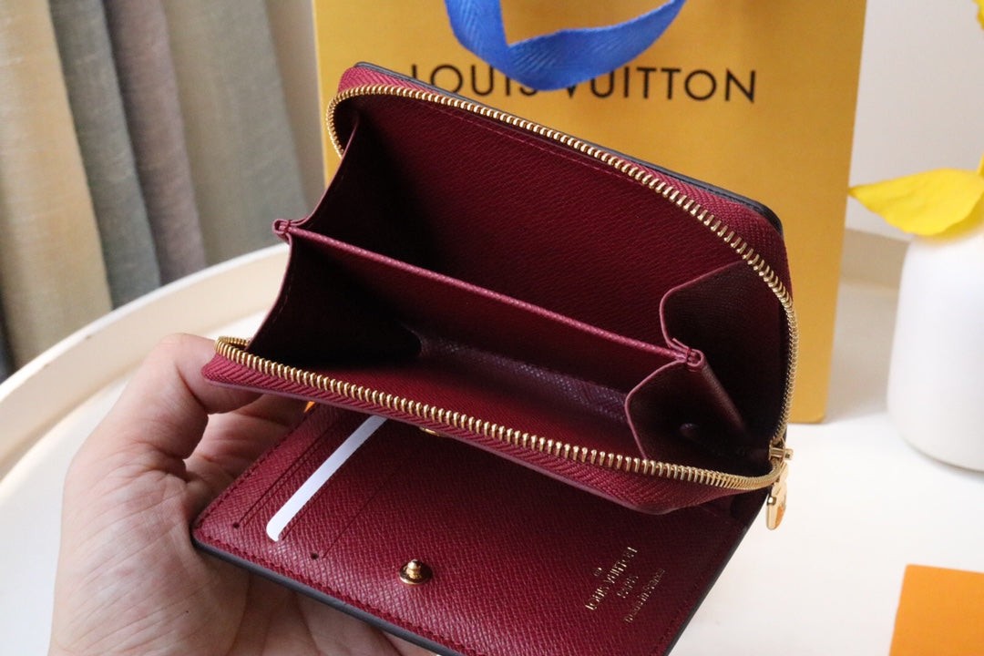 LV 25S LOU WALLET 11 IN FUCHSIA PINK MONOGRAM COATED CALFSKIN