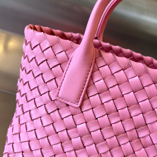 MINI CABAT 20 IN ROSE PINK LAMBSKIN