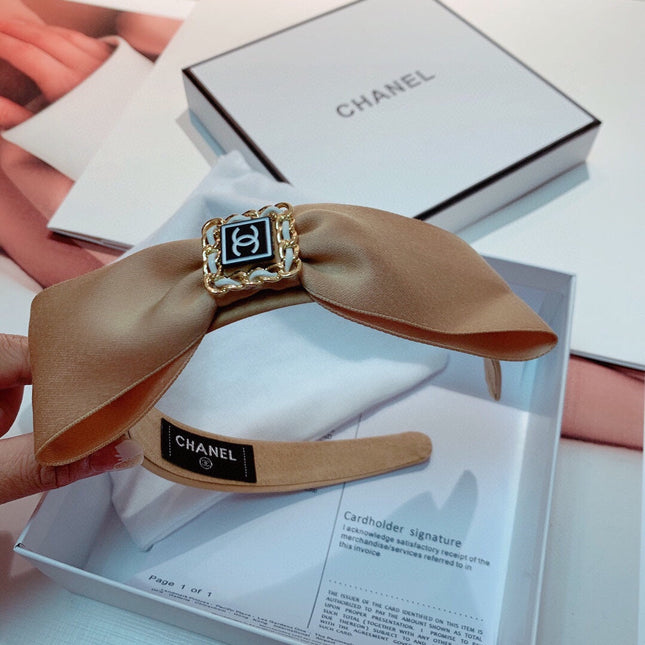 CAMEL BEIGE SILK HAIRBAND 832202