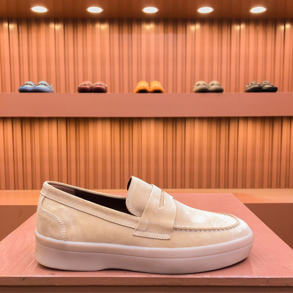 LP RETRO SUMMER WALK LOAFERS PEACH SUEDE