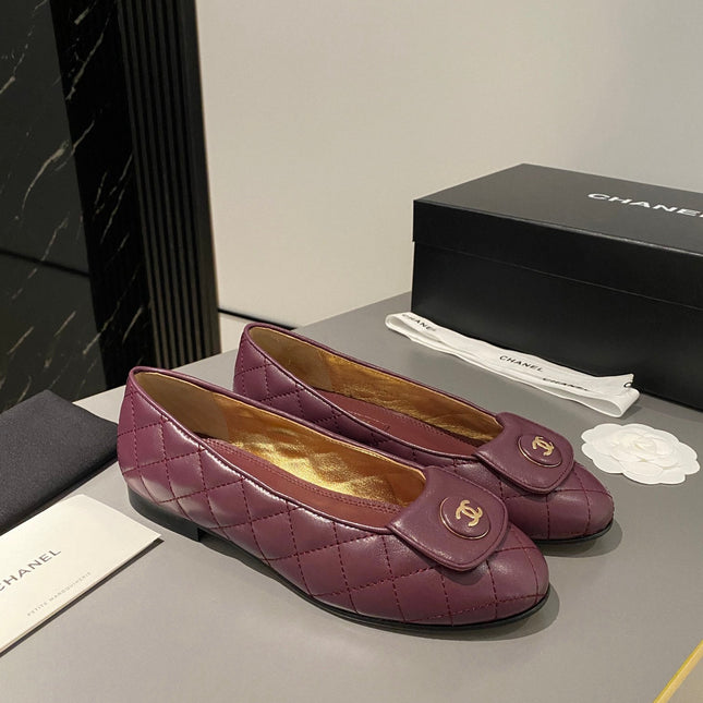 BALLET FLAT MULBERRY PURPLE LAMBSKIN