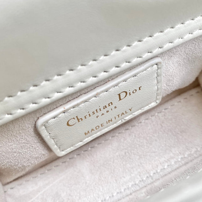 MICRO LADY 12 BAG IN WHITE LAMBSKIN