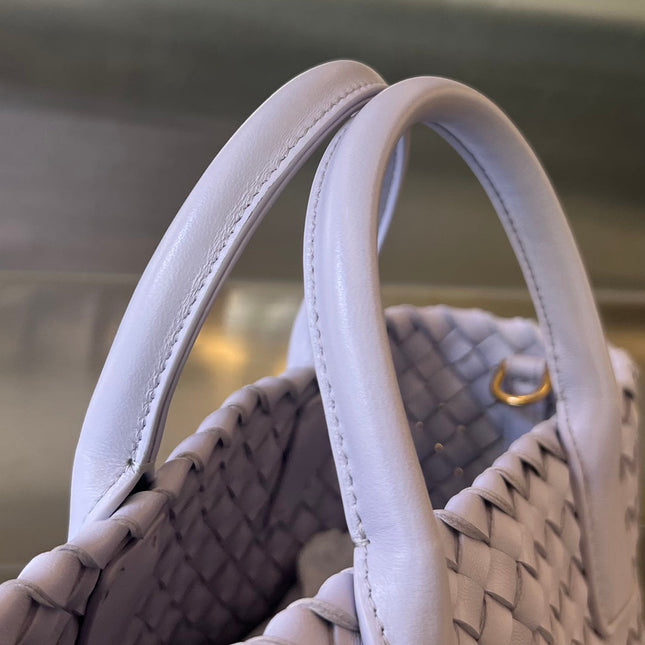 MINI CABAT 20 IN LILAC PURPLE LAMBSKIN