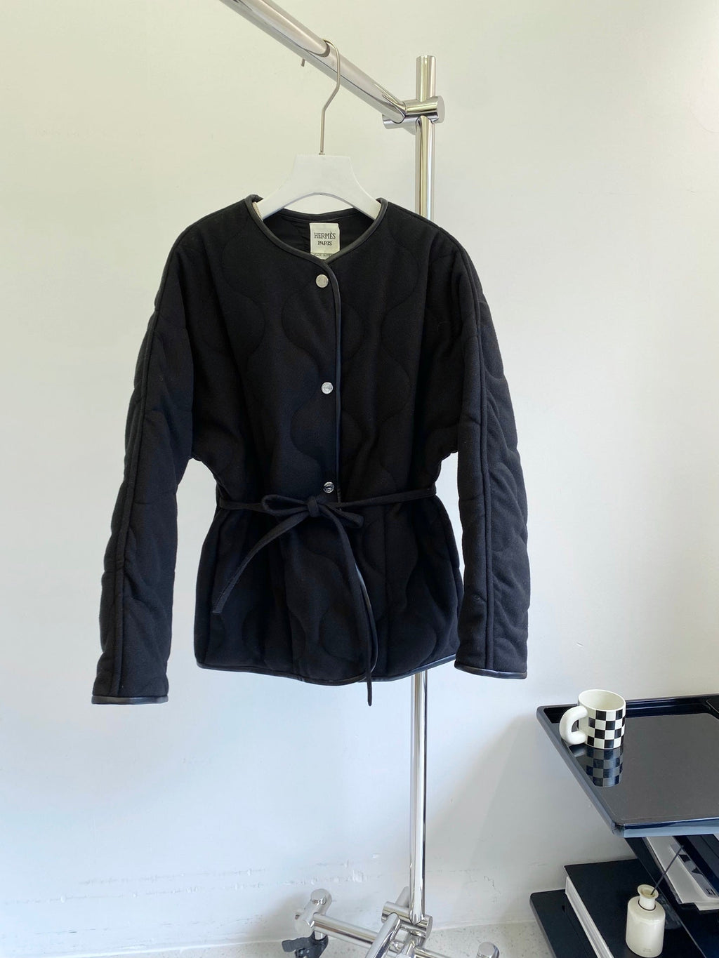 HERMES 25S REVERSIBLE SHORT COTTON COAT 129
