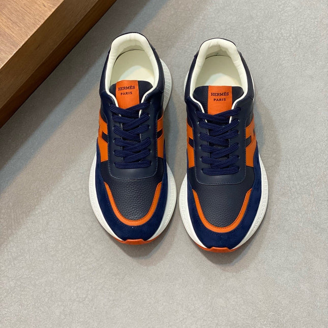 HM HOGAN SNEAKER NAVY CALFSKIN AND SUEDE