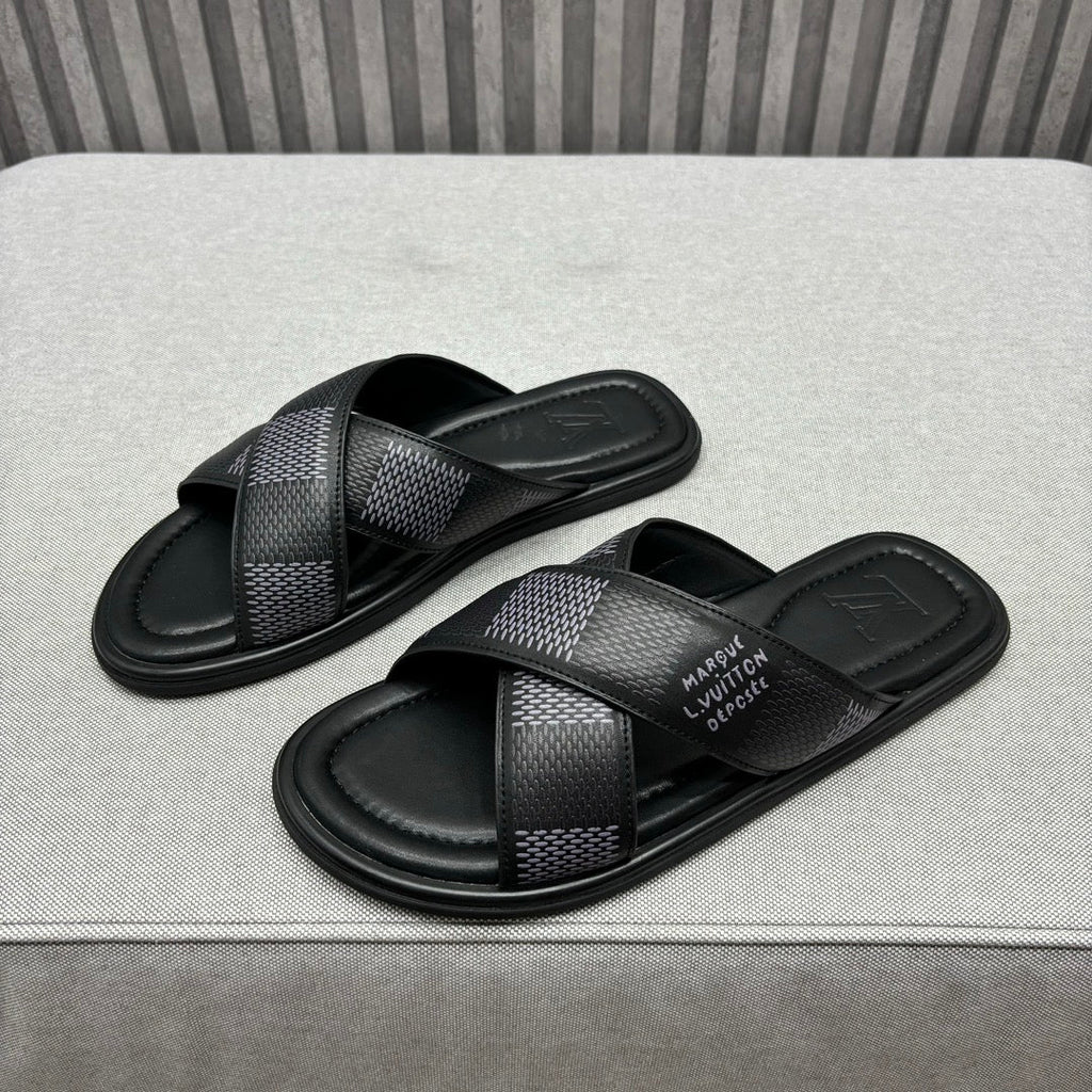 LV VENICE MULE SANDALS BLACK