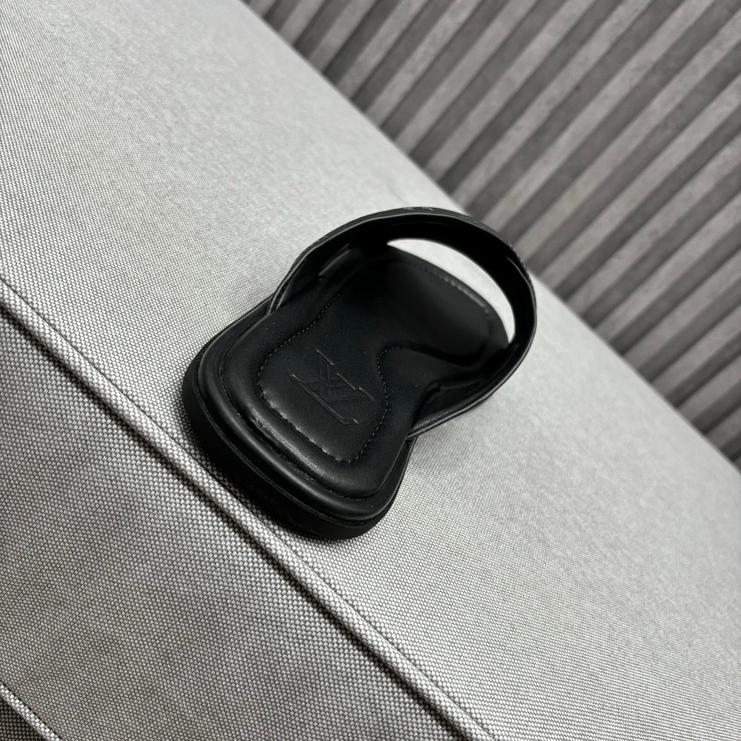 LV VENICE MULE SANDALS BLACK