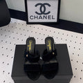 MULES black LAMBSKIN