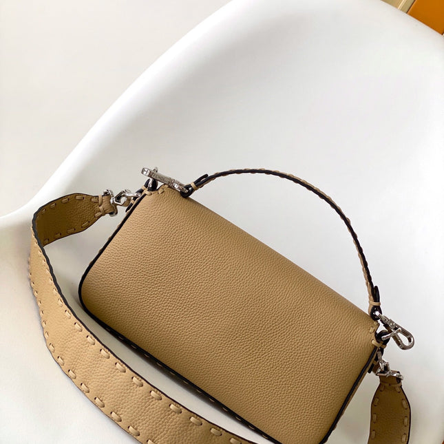 Fend Baguette 27 Bag Light Brown Calfskin Shw