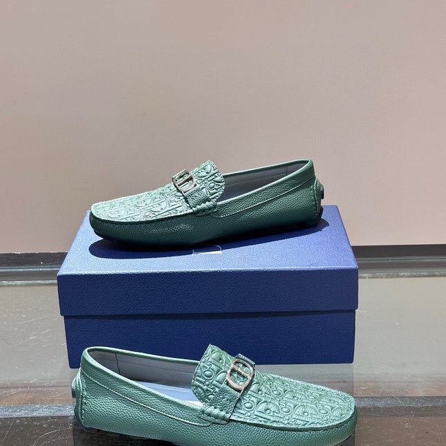 CD ODÉON LOAFER DARK GREEN CALFSKIN