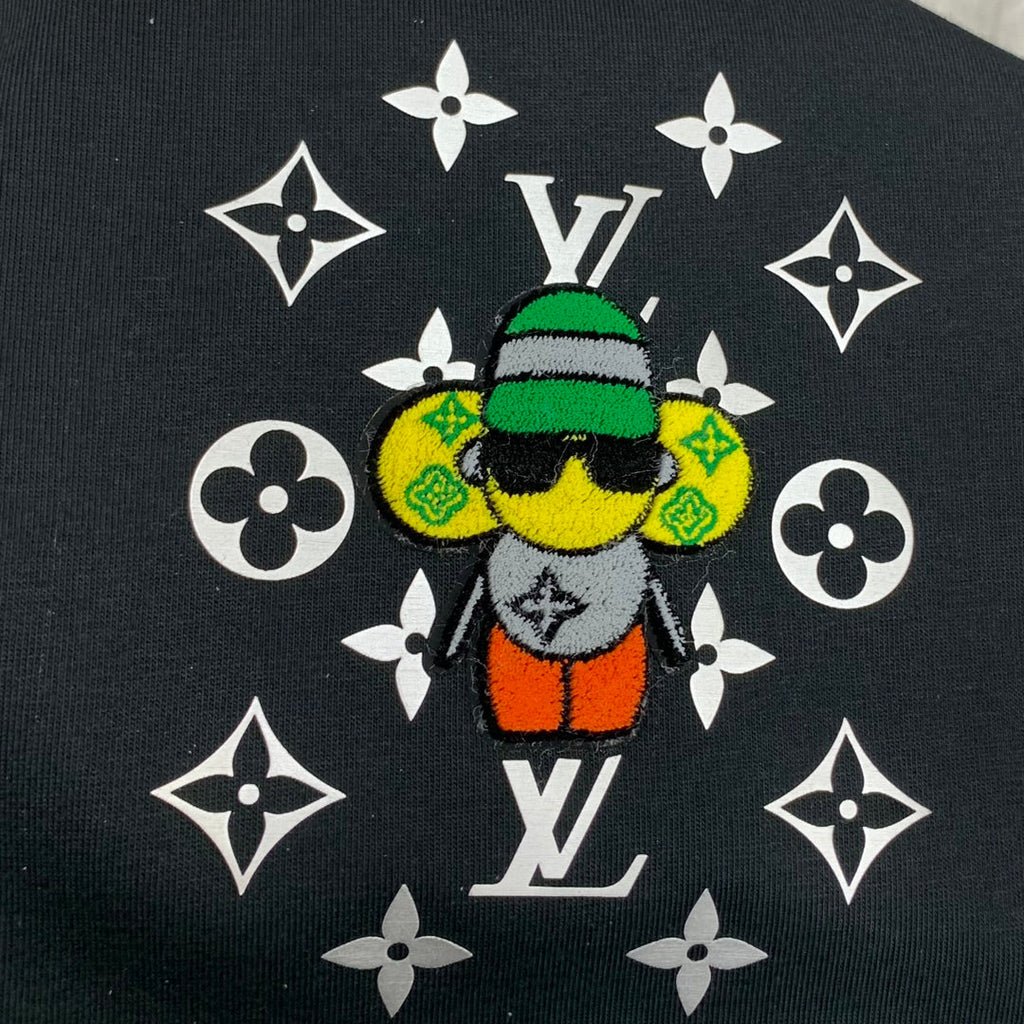 LV T-SHIRT IN BLACK COTTON 239496