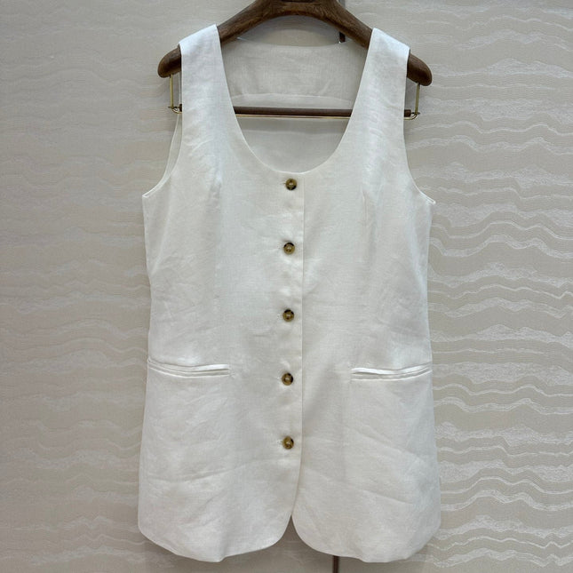 LP SLEEVELESS LINEN BLAZER 272243
