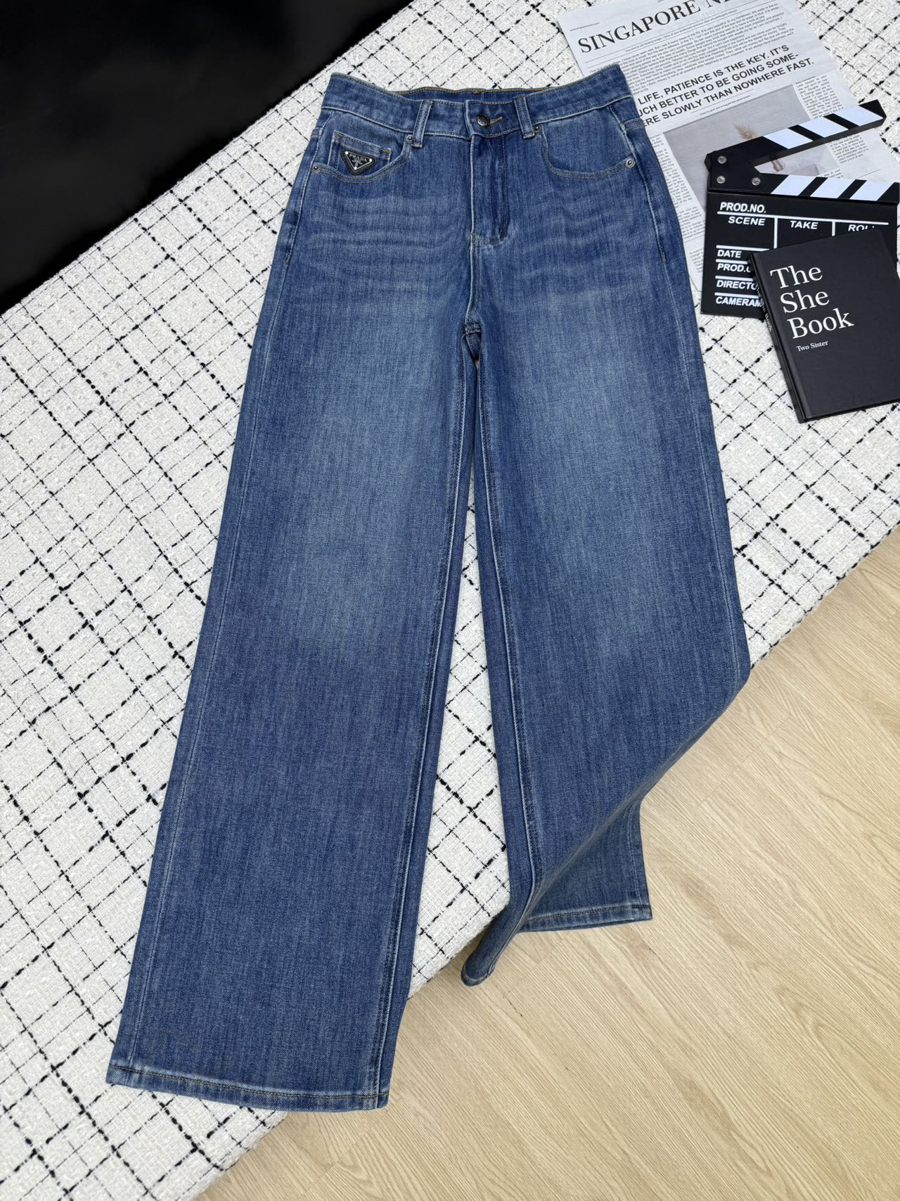 PRADA 26S TWO-POCKET STRAIGHT-LEG JEANS 587