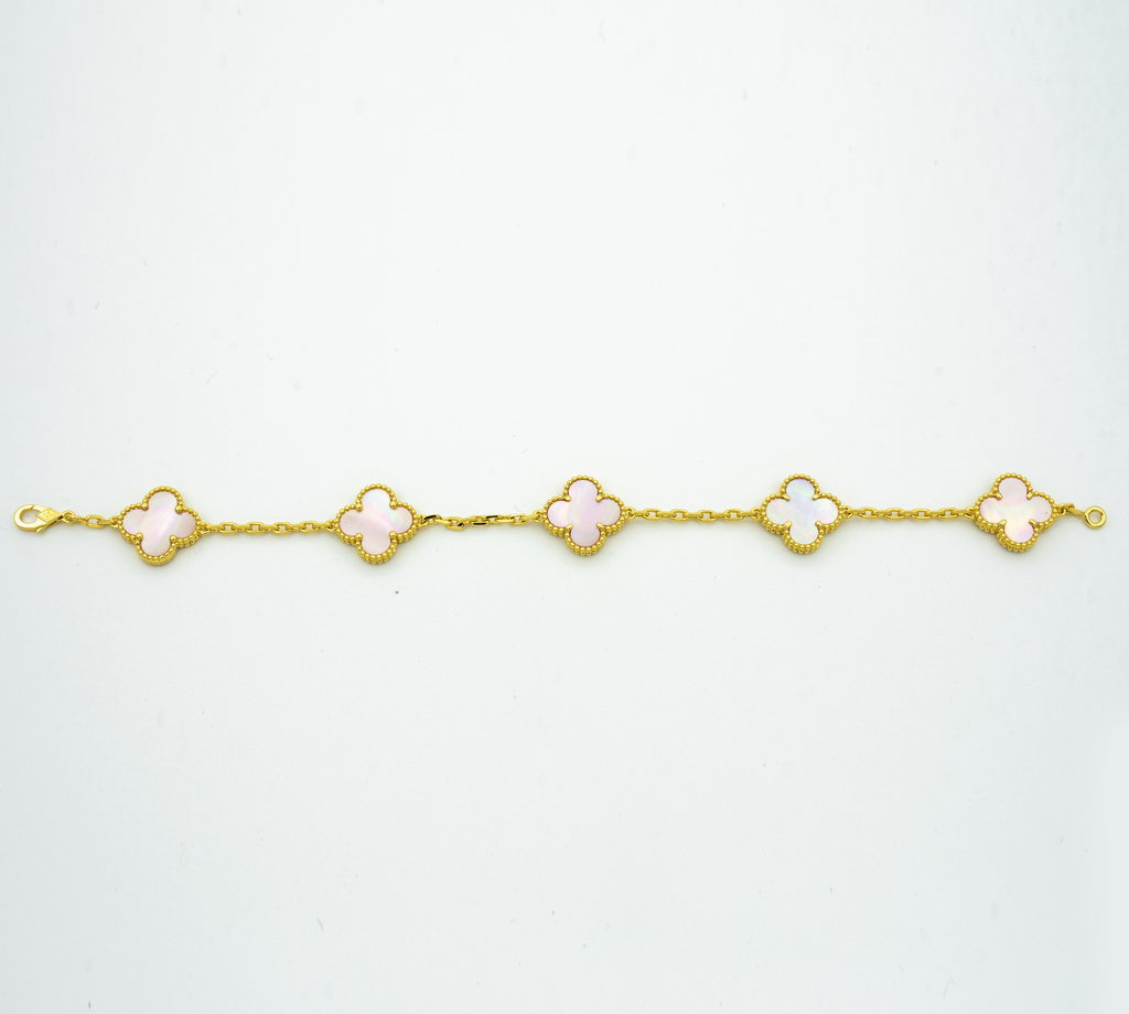 CLOVER BRACELET 5 MOTIF MOP