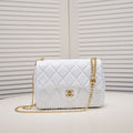 SMALL FLAP BAG CAVIAR 24CM 3892 WHITE