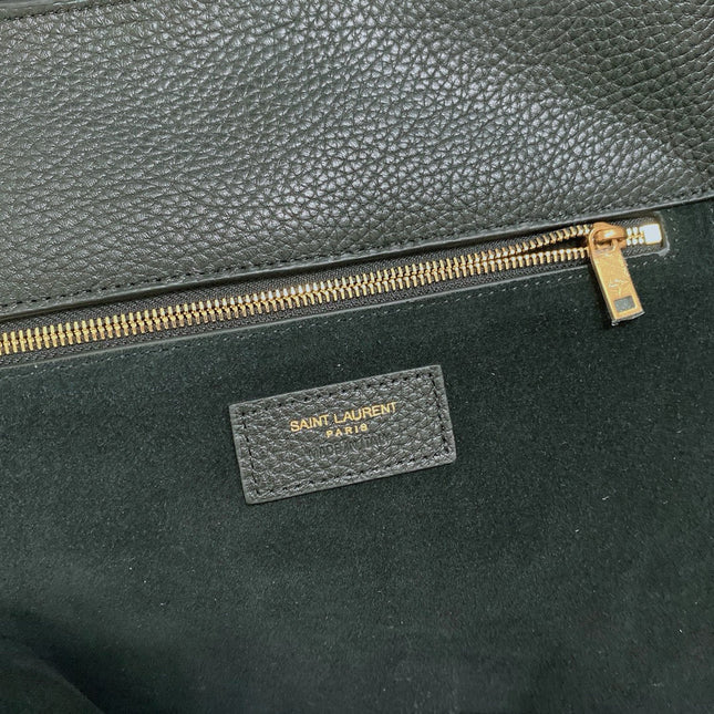 LE 5 À 7 BEA IN GRAINED LEATHER BLACK
