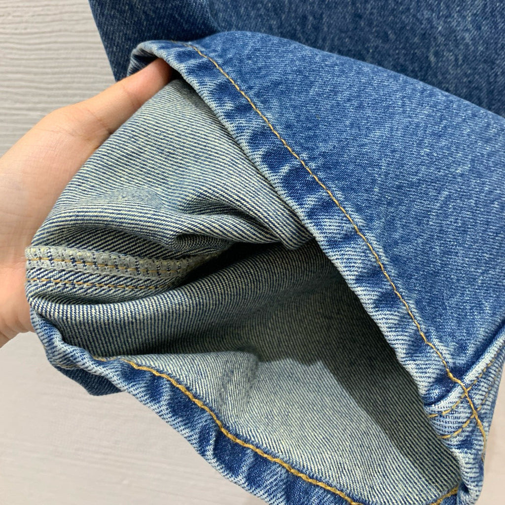 LV High Waist Blue Jeans