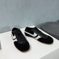 DRIESVAN NOTEN SNEAKER IN BLACK SUEDE AND WHITE CALFSKIN