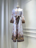 ZIMMERMANN 26S FLORAL RUFFLE SLEEVE MIDI DRESS STYLE 3626