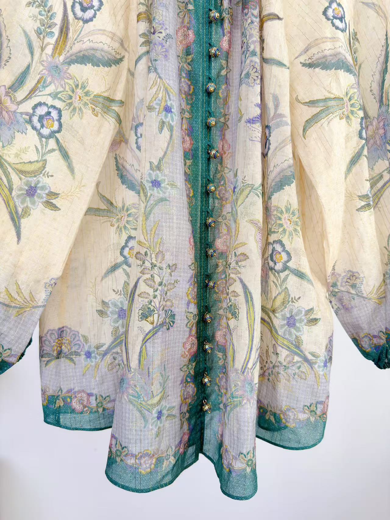 ZIMMERMANN 26 INDRA PRINTED SHIRT AND SHORTS SET STYLE 9626