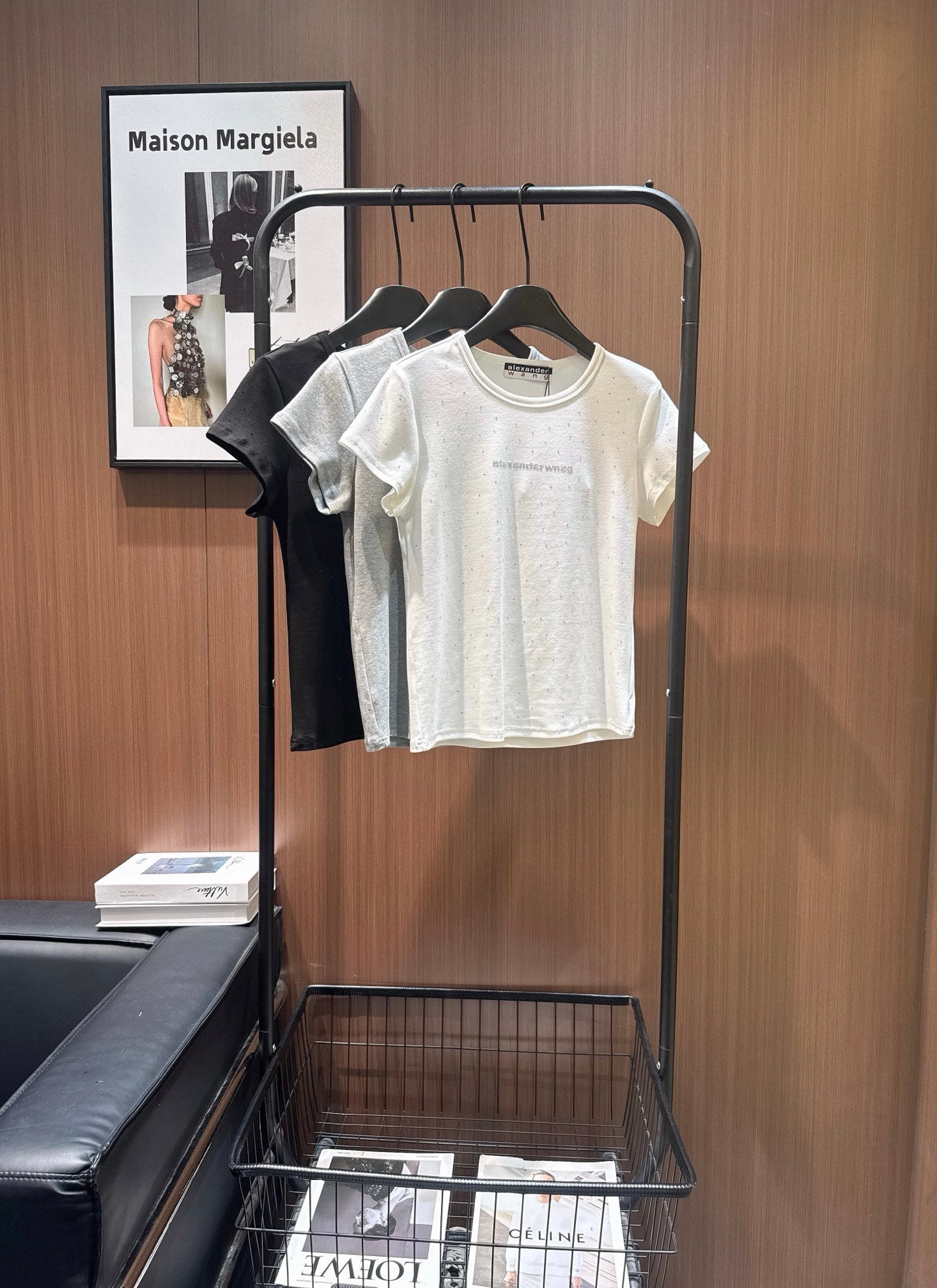 ALEXANDER 26S FITTED T-SHIRT IN CRYSTAL-EMBELLISHED COTTON