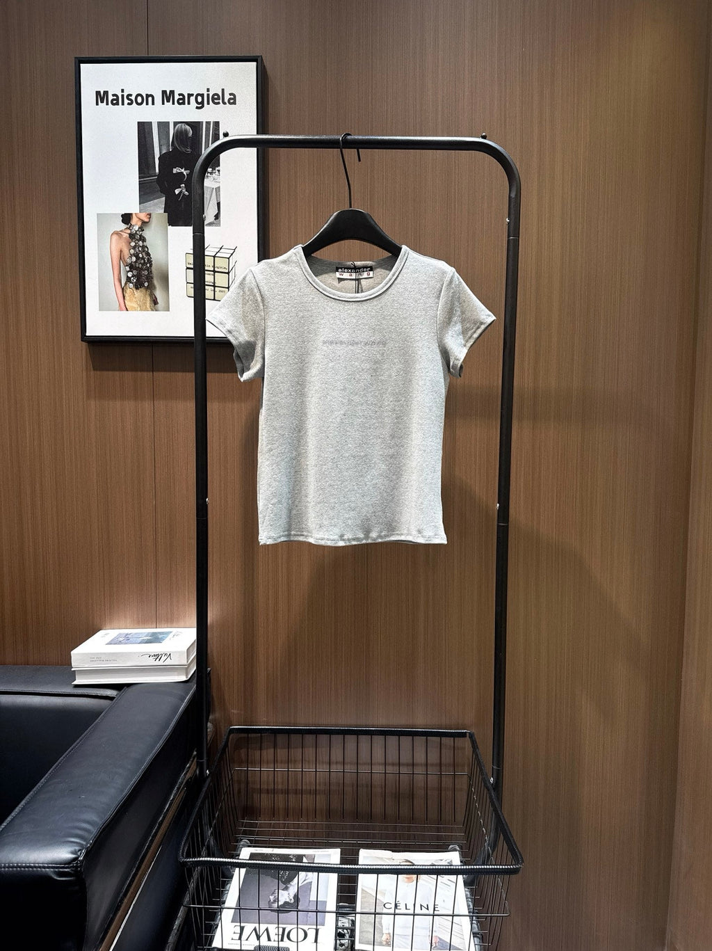 ALEXANDER 26S FITTED T-SHIRT IN CRYSTAL-EMBELLISHED COTTON