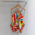 PUCCI 26S HALTER SCARF TOP IN MULTICOLOR PRINTED SILK