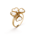 SWEET CLOVER WHITE MOP RING