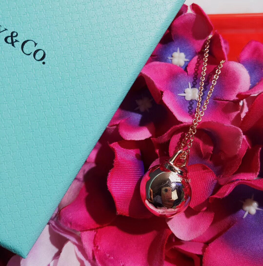 HARDWARE PENDENTIF BALL ROSE NECKLACE