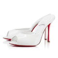 CL ME DOLLY STILETTO HEEL IN WHITE MIX RED CALFSKIN