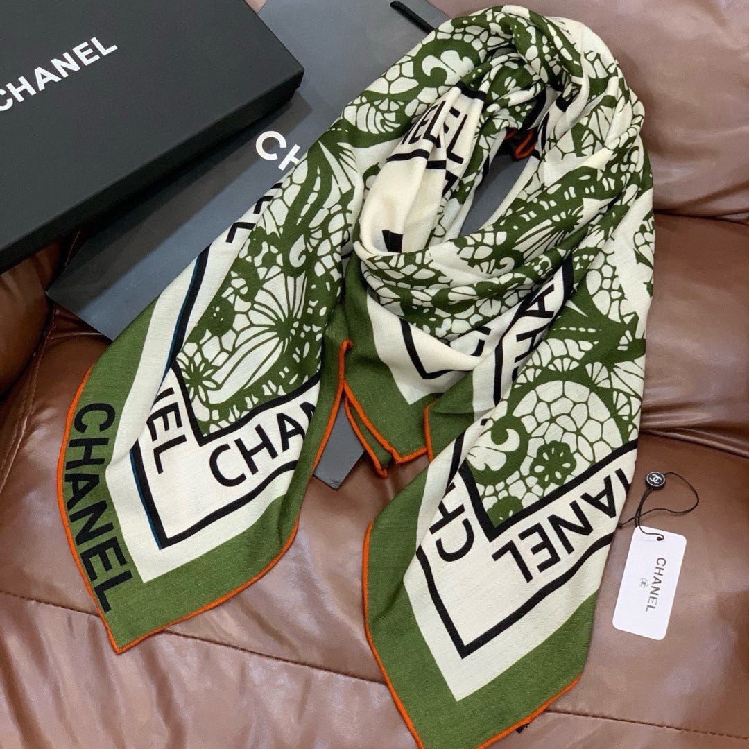 CHANEL 26S SCARF 135 IN CASHMERE AND SILK 306133